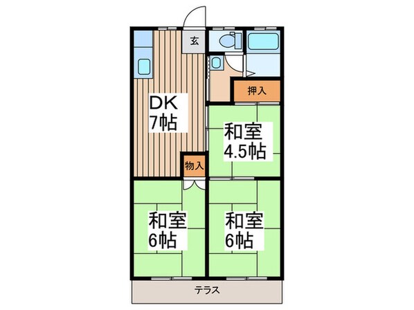 桜ビラＢ棟の物件間取画像